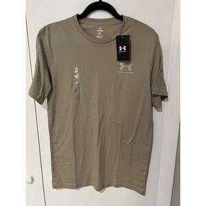 NWT Under Armour Men's Small UA Short Sleeve Tee Tan Taupe Casual T-shirt New